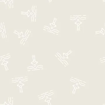 Mechanical robot sowing line seamless pattern Illustrazione stock