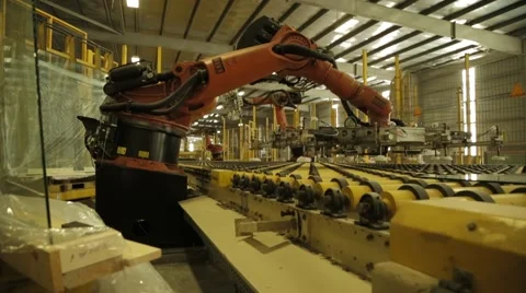 Mechanical Robot With Suction Cups Stock Footage 62842938