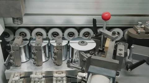 Mechanical rollers. Production, manufacture. Automatic factory line. Vídeo Stock 292787075