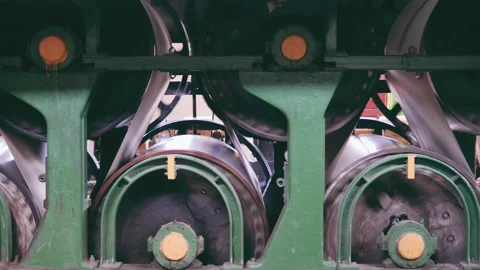 Mechanical rollers remove moisture from the paper. Stock Footage 171864308