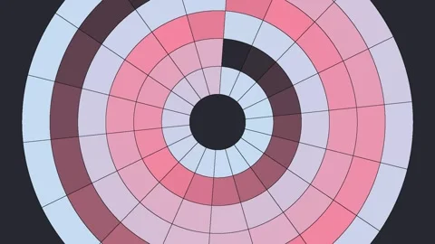 Mechanical Rotating Donut with Pink and White Sectional Gears Stock Footage 341728517