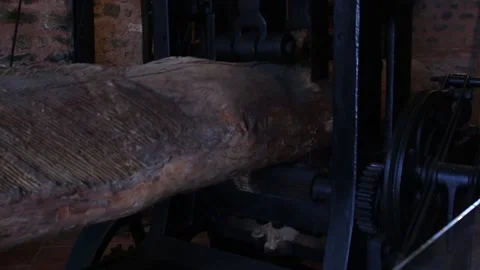 Mechanical Sawing Circular Machine Stock Footage 91010663