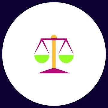 Mechanical scales computer symbol Stock Illustration