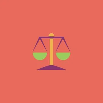 Mechanical scales flat icon Stock Illustration