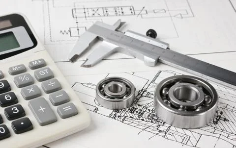 Mechanical scheme Stock Photos