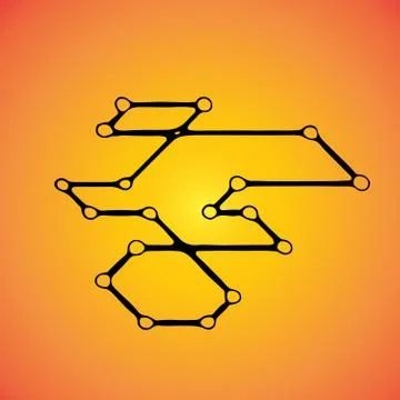 Mechanical schemes, vector engineering drawing with geometric parts mechani.. Stock Illustration