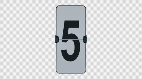 Mechanical scoreboard with numbers. animation of numbers in chronological ord Stock-Footage 254090372