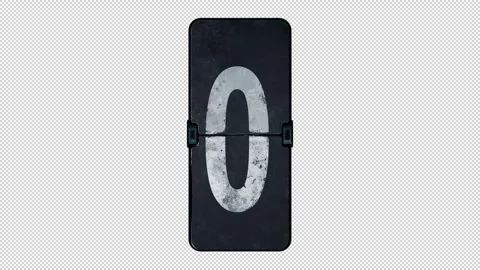 Mechanical scoreboard with numbers . animation of the scoreboard with the fin Stock-Footage 254090508
