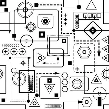 Mechanical seamless pattern 2.0 Mechanical seamless pattern 2.0. Color bri... Foto stock