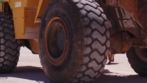 Mechanical shovel driven in a construction materials pit Stock Footage 141858388