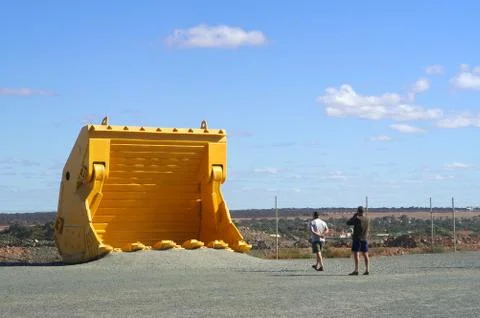 Mechanical shovel of mine Stock Photos
