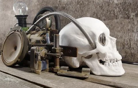 Mechanical skull. Foto stock