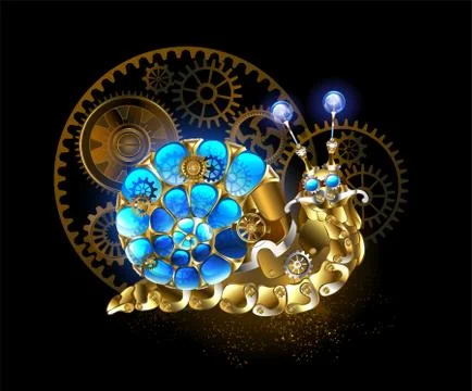 Mechanical snail Illustrazione stock