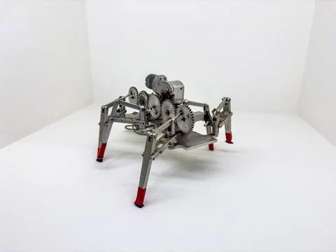 Mechanical Spider Robot Prototype with Gear Mechanism Stock Photos