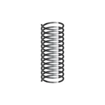 Mechanical spiral spring drawing. Vector Stock Illustration