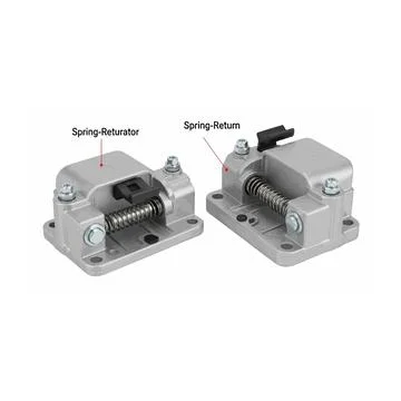 Mechanical spring actuator component for industrial machinery and engineering Stock Illustration