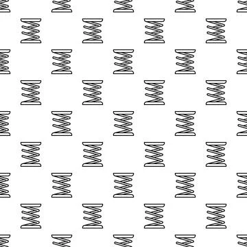 Mechanical spring coil seamless repeating pattern background Stock Illustration
