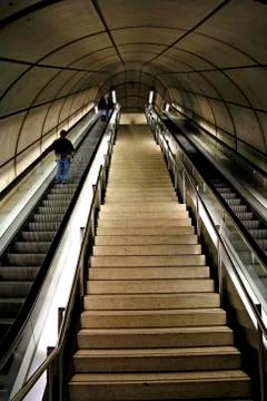 Mechanical stairs Stock Photos