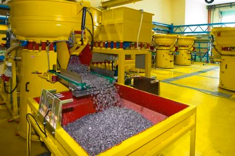 A MECHANICAL SURFACE FINISHING LINES machine Stock Photos