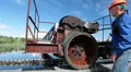 Mechanical technician working in the factory on treatment plant HD Footage