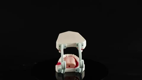 Mechanical Teeth in Motion Stock Footage 293550831