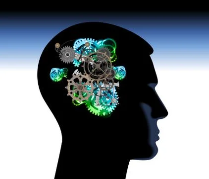 Mechanical thinking Stock Illustration