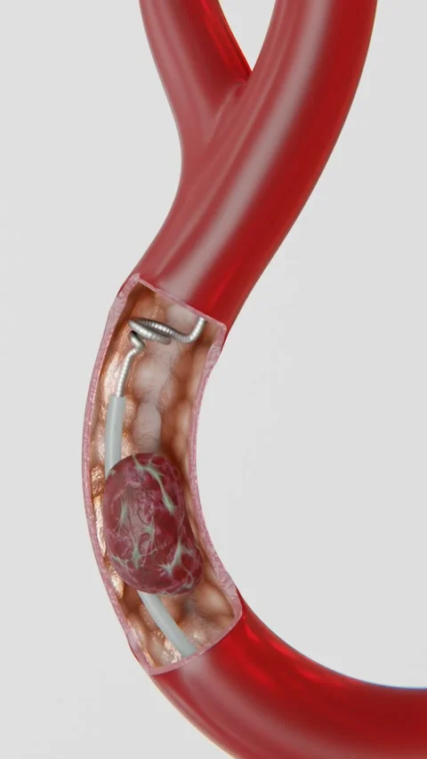 Mechanical Thrombectomy process video in vertical format | Mechanical Stock Footage 327690225