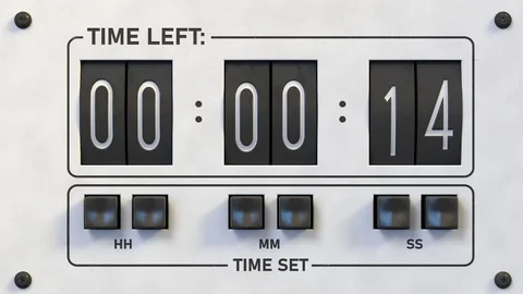 Mechanical timer countdown from 15 to 0 seconds Stock Footage 115075395