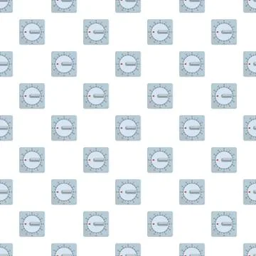 Mechanical timer pattern seamless vector イラスト素材