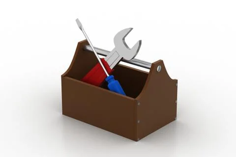 Mechanical tool box Stock Illustration