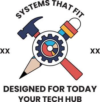 Mechanical tools cross over a gear Stock Illustration