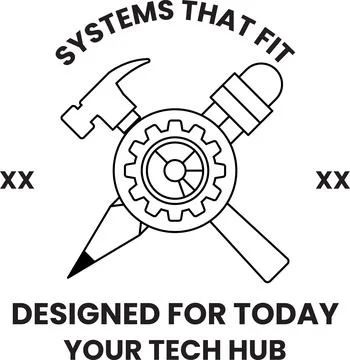 Mechanical tools cross over a gear Stock Illustration