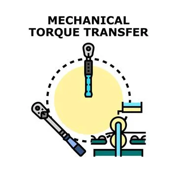 Mechanical torque transfer tool engineering concept Stock Illustration