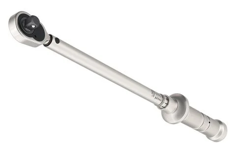 Mechanical torque wrench, closeup. 3D rendering Stock Illustration
