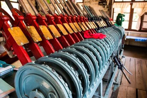 Mechanical train Stock Photos