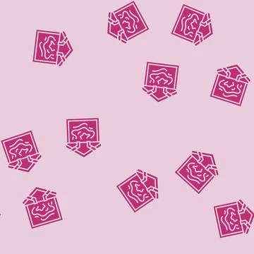 Mechanical ventilation glyph seamless pattern 스톡 일러스트