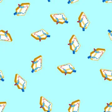 Mechanical ventilation isometric icon seamless pattern 스톡 일러스트