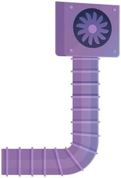 Mechanical ventilation systems with pipes, supply fan and exhaust fans. Energy Ilustración de archivo