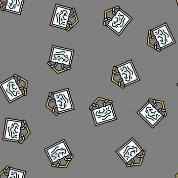 Mechanical ventilation vector seamless pattern 스톡 일러스트