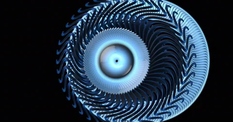 Mechanical Visual Rotating Seamless Loop Crazy Move Stock Footage 49881340