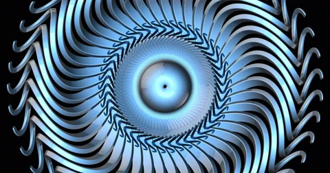 Mechanical Visual Rotating Seamless Loop Blue Light Stock Footage 49893584