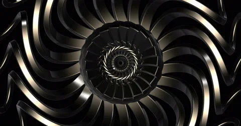 Mechanical Visual Rotating Seamless Loop Arrows Stock Footage 49895044