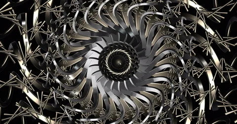 Mechanical Visual Wheel Backdrop Rotate Seamless Loop Gate Stock Footage 50116256