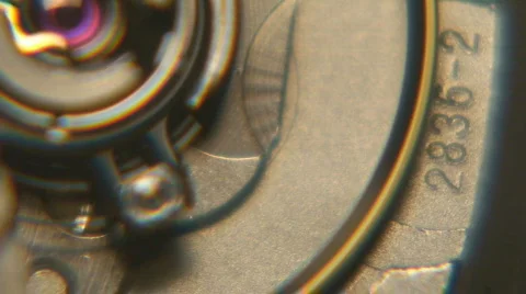 Mechanical Watch Internals Mechanisms Macro Footage 動画素材 118065