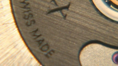 Mechanical Watch Internals Mechanisms Macro Footage Stock Footage 118103
