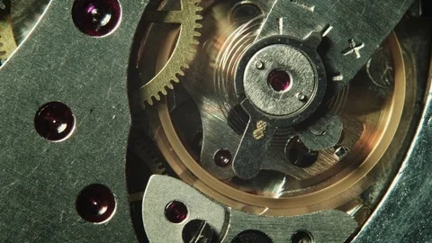 Mechanical watch movement Stock Footage 70992810