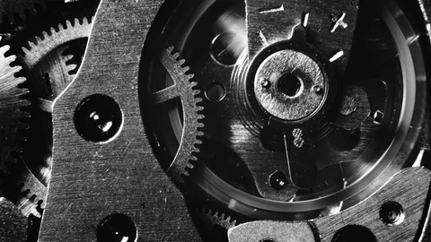 Mechanical watch movement Stock Footage 70993644