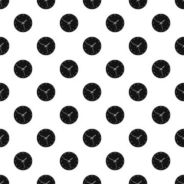 Mechanical watch pattern, simple style Illustrazione stock