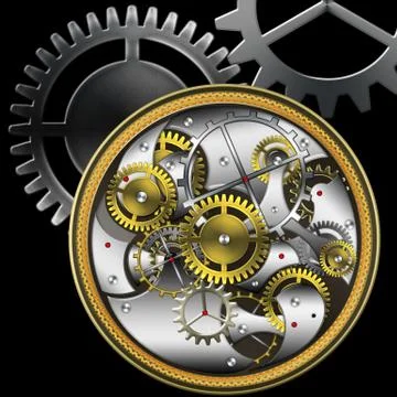 Mechanical watches Stock Illustration
