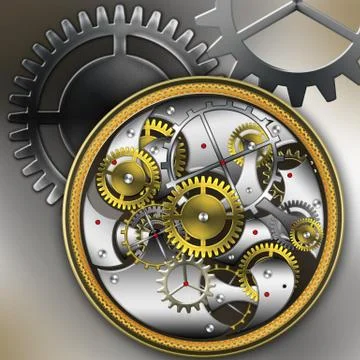 Mechanical watches Stock Illustration